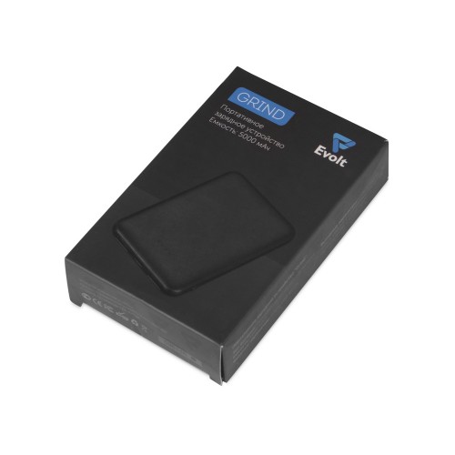 Портативное зарядное устройствоGrind, 5000 mAh, черный
