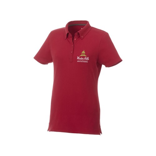 Женская футболка поло Atkinson с коротким рукавом и пуговицами, красный