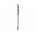 Ручка-стилус металлическая шариковая Sway Monochrome с цветным зеркальным слоем, серебристый с темно-синим