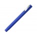 Ручка шариковая пластиковая Quadro Soft, квадратный корпус с покрытием софт-тач, синий
