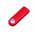 USB-флешка промо на 4 Гб прямоугольной формы, выдвижной механизм, белый