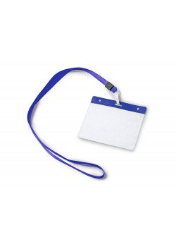 Ланъярд с карабином и бейджем POMEL, королевский синий