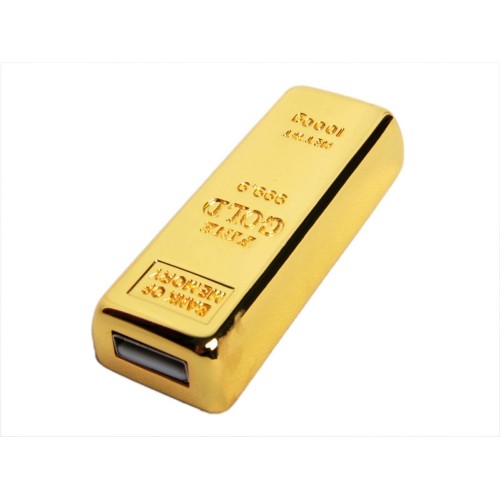 USB-флешка на 128 Гб в виде слитка золота, золотой
