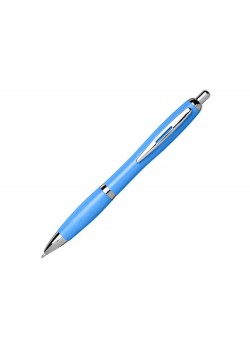 Шариковая ручка Nash из пшеничной соломы с хромированным наконечником, cиний