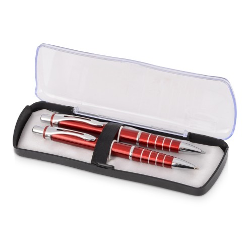 Набор Celebrity Райт: ручка шариковая, карандаш в футляре красный
