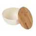 Салатник Bowl с бамбуковой крышкой, бежевый