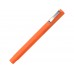 Ручка шариковая пластиковая Quadro Soft, квадратный корпус с покрытием софт-тач, оранжевый