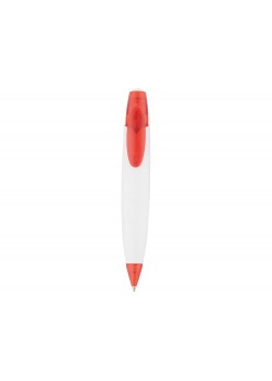 Ручка шариковая Флагман, белый/красный