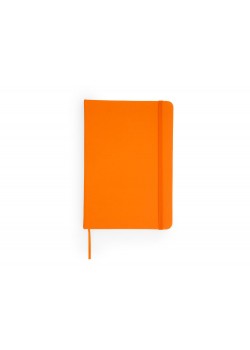Блокнот А6 CORAL в твердой обложке из кожзама, оранжевый
