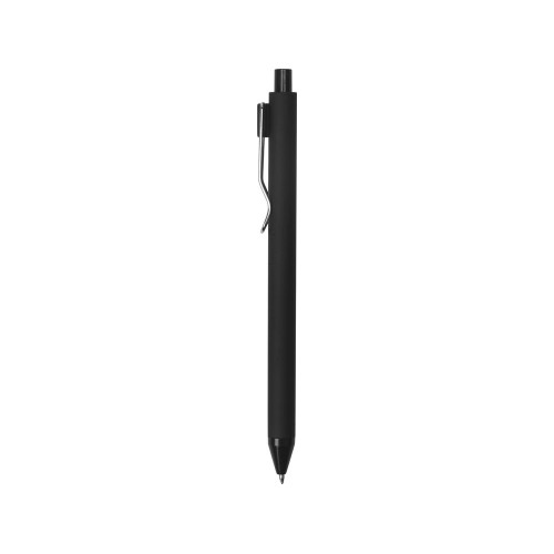 Ручка пластиковая шариковая Clip, софт-тач, черный