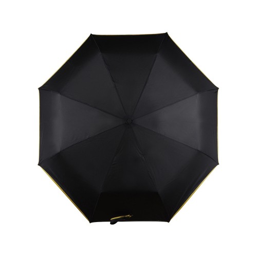 Зонт складной Уоки, черный/желтый (Р)