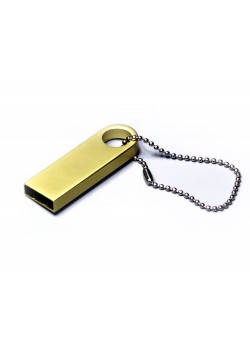 USB 2.0-флешка на 4 Гб с мини чипом и круглым отверстием, золотистый