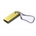 USB 2.0-флешка на 4 Гб с мини чипом и круглым отверстием, золотистый