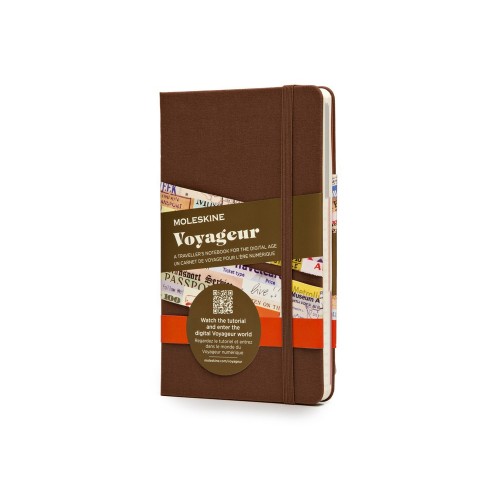 Записная книжка Moleskine Voyageur, (11.8 x 18.2см), коричневый
