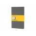 Записная книжка Moleskine Cahier (в клетку, 3 шт.), Large (13х21см), серый