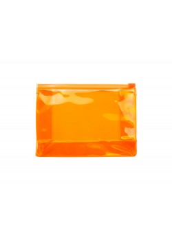 Косметичка CARIBU из прозрачного ПВХ с герметичным замком, апельсин