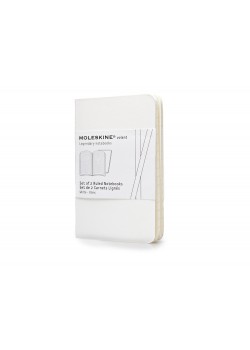 Записная книжка Moleskine Volant (в линейку, 2 шт.), XSmall (6,5х10,5см), белый