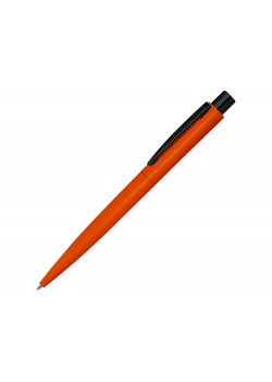 Ручка шариковая металлическая LUMOS M soft-touch, оранжевый/черный