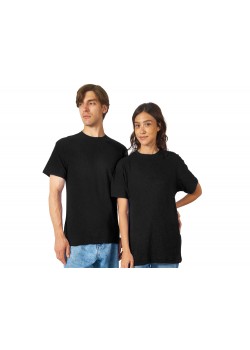 Футболка из джерси с протяжками Portofino унисекс, черный