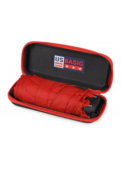 Зонт складной Frisco, механический, 5 сложений, в футляре, красный