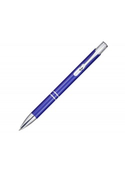 Алюминиевая шариковая кнопочная ручка Moneta, черные чернила, синий