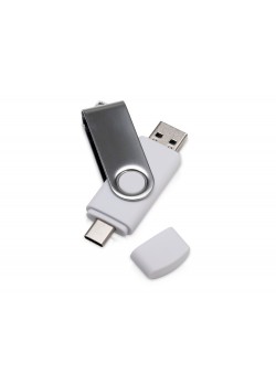 USB3.0/USB Type-C флешка на 32 Гб Квебек C, белый