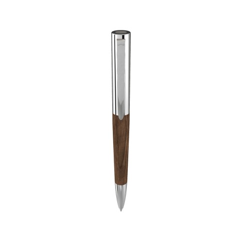 Ручка шариковая TITAN WOOD, синий, 1 мм, коричневый/серебристый