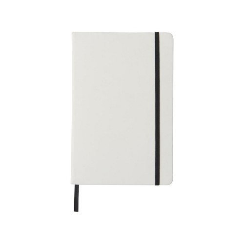 Блокнот Spectrum A5 с белой бумагой и цветной закладкой, белый/черный