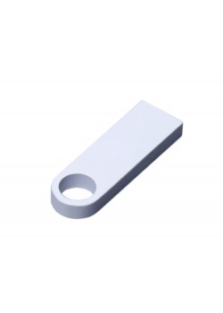 USB 3.0-флешка на 16 Гб с мини чипом и круглым отверстием, белый