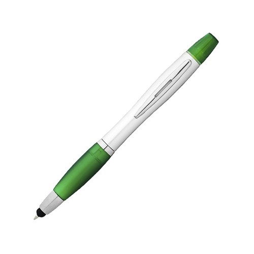 Ручка-стилус Nash с маркером, зеленый/серебристый