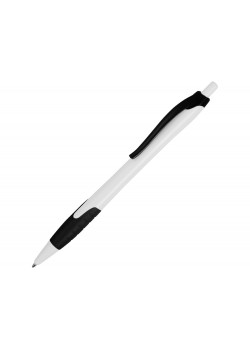 Ручка шариковая Santa Monica, белый/черный, черные чернила