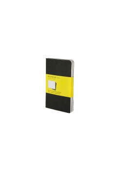 Записная книжка Moleskine Cahier (в клетку, 3 шт.), Pocket (9х14см), черный