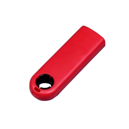 USB-флешка промо на 4 Гб прямоугольной формы, выдвижной механизм, черный