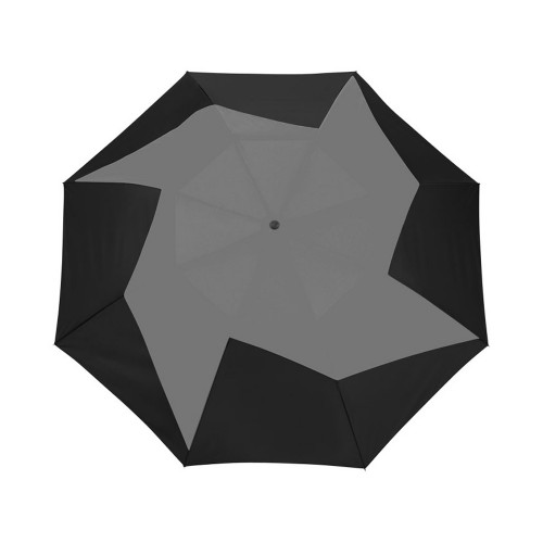 Зонт двухсекционный Pinwheel с автоматическим открытием, 23, серый/черный