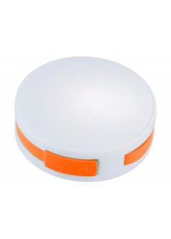 USB Hub Round, на 4 порта, белый/оранжевый