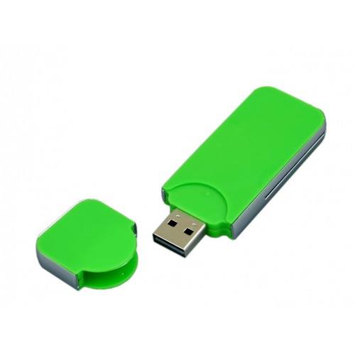 USB-флешка на 32 Гб в стиле I-phone, прямоугольнй формы, зеленый