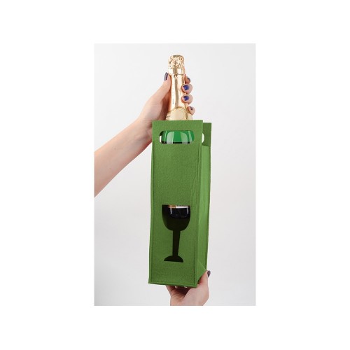 Декоративный чехол для бутылки, зеленый