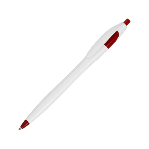 Ручка шариковая Флокс, белый/красный