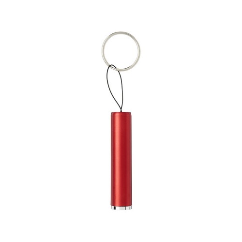 Фонарик-брелок Pull со светящимся логотипом, красный