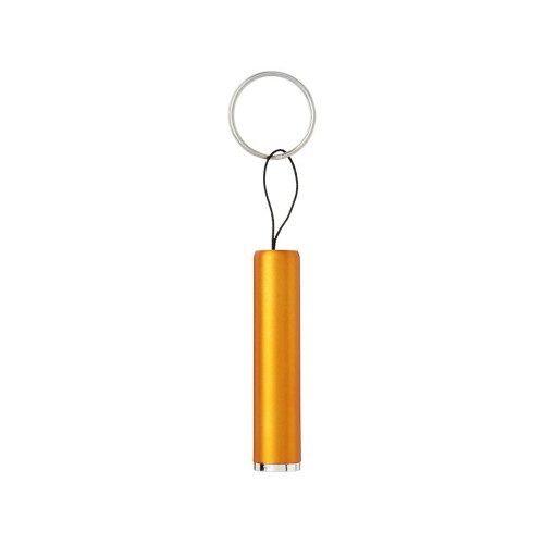 Фонарик-брелок Pull со светящимся логотипом, оранжевый