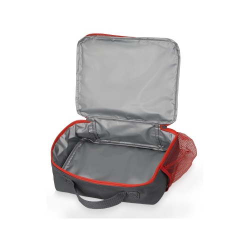 Изотермическая сумка-холодильник Breeze для ланч-бокса, серый/красный