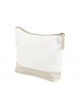 Косметичка хлопковая Cotton, белый/бежевый