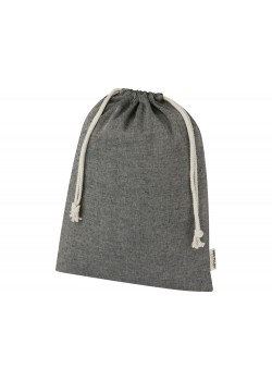 Большая подарочная сумка Pheebs объемом 4 л из хлопка плотностью 150 г/м2, черный