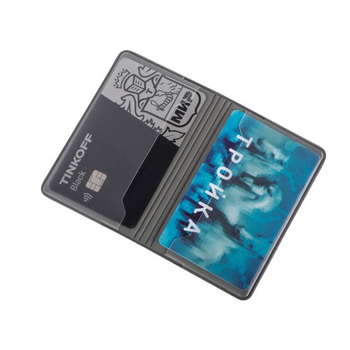 Картхолдер для 2-х пластиковых карт Favor, темно-серый