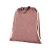 Рюкзак со шнурком Pheebs из 150 г/м2 переработанного хлопка, heather maroon