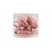 Новогоднее подвесное украшение Розовые шишки из стекла, набор из 12 штук / 5*5*6см