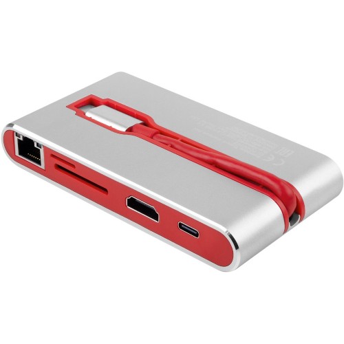 Хаб USB Rombica Type-C Hermes Red