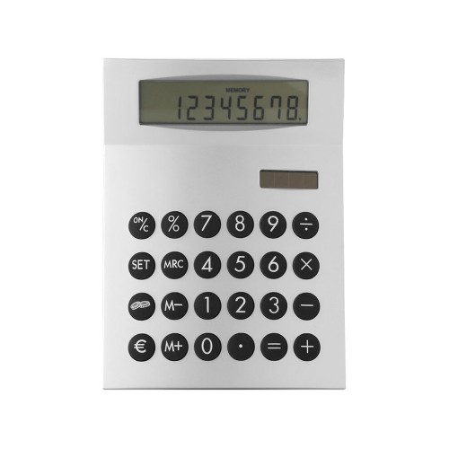 Калькулятор с конвертером валют Face-it, серебристый