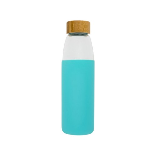 Стеклянная спортивная бутылка Kai с деревянной крышкой и объемом 540 мл, мятный