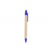 Блокнот LIEN с шариковой ручкой из переработанного картона, крафт/королевский синий